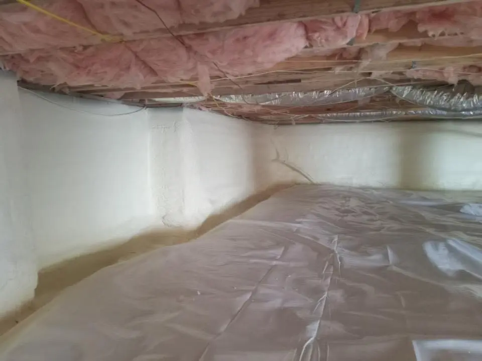 Crawl space encapsulation with closed-cell spray foam for Attic Insulation in Grandview